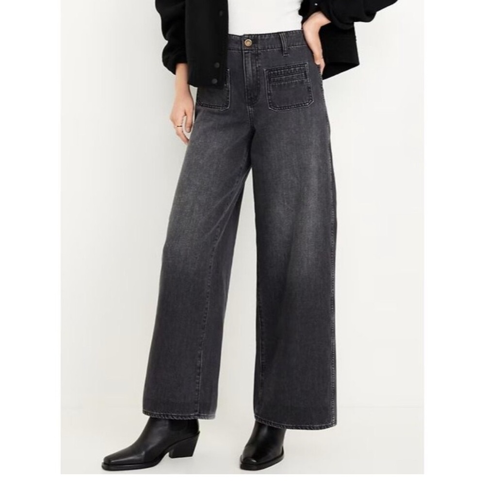 Old Navy High Rise Baggy Wide Leg sz 18